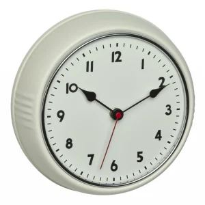 prix le plus bas TFA Dostmann Horloge Murale Radio Rétro Beige, Ø 24 Cm – Horloge Murale 6