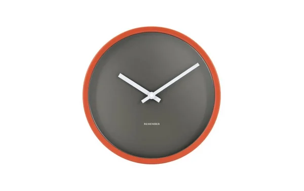 boutiqued en ligne Remember Horloge Murale Mocca Ø 30 Cm, Gris/Orange – Horloge Murale 1