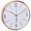 qualité d’originales TFA Dostmann Horloge Murale Radio Ø 30 Cm, Cuivre – Horloge Murale 10