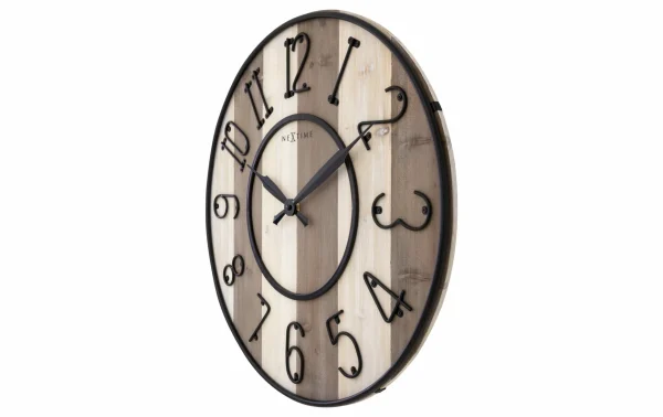 NeXtime Horloge Murale Oxford Bois / Métal, 50 Cm – Horloge Murale magasin en ligne 4