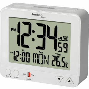 en ligne officielle Technoline Réveil Radio-piloté WT195 Blanc – Réveils 7