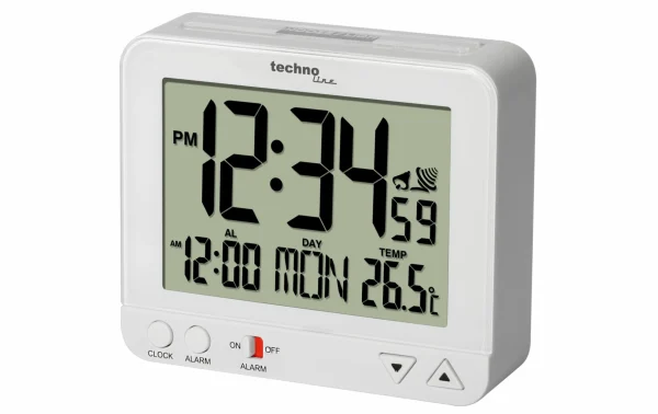 en ligne officielle Technoline Réveil Radio-piloté WT195 Blanc – Réveils 3