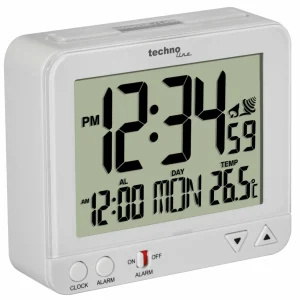 en ligne officielle Technoline Réveil Radio-piloté WT195 Blanc – Réveils 9