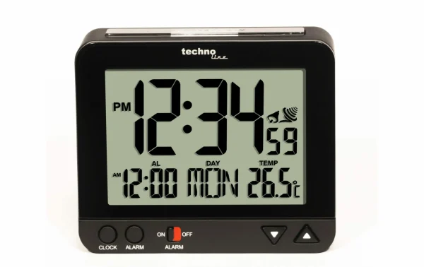 SOLDES TOUT À Technoline Réveil Radio-piloté WT195 Noir – Réveils 1