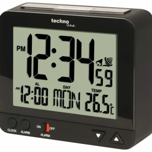 SOLDES TOUT À Technoline Réveil Radio-piloté WT195 Noir – Réveils 7