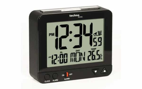 SOLDES TOUT À Technoline Réveil Radio-piloté WT195 Noir – Réveils 4