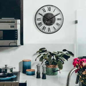 Trenddeko Horloge Murale La Vie Est Belle Ø 30 Cm, Blanc, Noir – Horloge Murale haute qualité 7