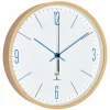 TFA Dostmann Horloge Murale Radio Avec Cadre En érable 25,5 Cm, Bleu/Nature – Horloge Murale en ligne officielle 5