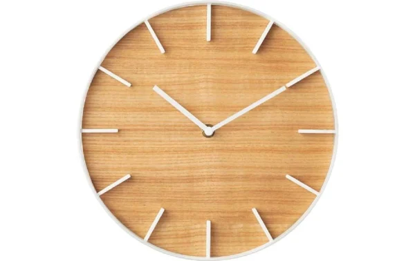 Yamazaki Horloge Murale Rin Ø 26.5 Cm, Brun/Blanc – Horloge Murale boutique en ligne france 1