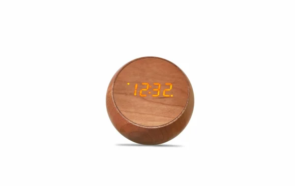 beauté Gingko Réveil Numérique Tumbler Click Clock Marron – Réveils 1