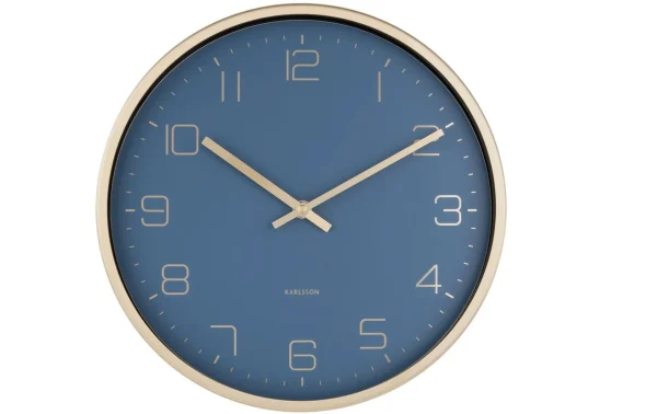 KARLSSON Horloge Murale Gold Elegance Ø 30 Cm, Bleu/Doré – Horloge Murale commentaire favorable 1