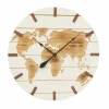 magasin pas cher Boltze Horloge Murale Global Brun – Horloge Murale 7