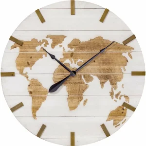 magasin pas cher Boltze Horloge Murale Global Brun – Horloge Murale 7