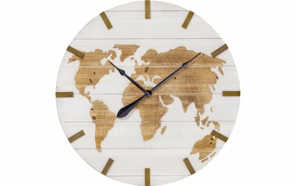 magasin pas cher Boltze Horloge Murale Global Brun – Horloge Murale 3