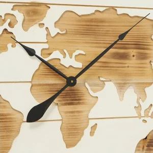 magasin pas cher Boltze Horloge Murale Global Brun – Horloge Murale 9