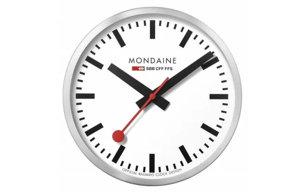 nouvelle saison Mondaine Horloge Murale Quartz Ø 25 Cm, Argenté – Horloge Murale 1