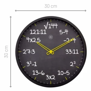 NeXtime Horloge Murale Maths Ø 30 Cm, Noir – Horloge Murale vente pas cher 9