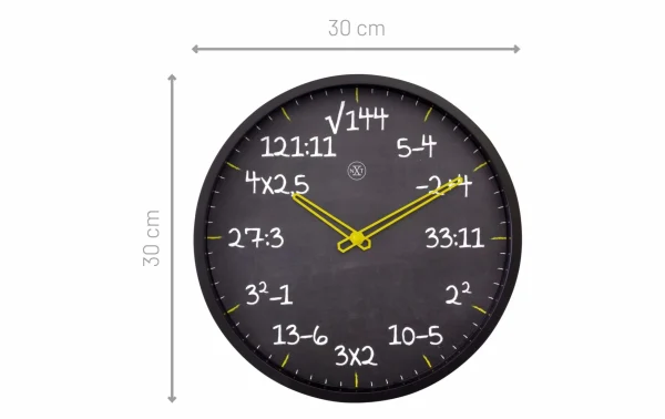 NeXtime Horloge Murale Maths Ø 30 Cm, Noir – Horloge Murale vente pas cher 4