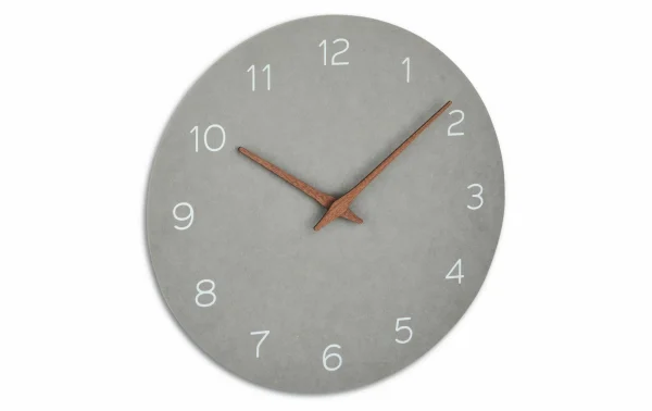 meilleur cadeau TFA Dostmann Horloge Murale Analogique Avec Aspect Bois Ø 29.7 Cm, Gris Béton – Horloge Murale 1