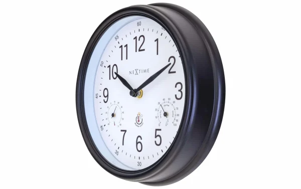 NeXtime Horloge De Jardin Jasmine Ø 23.4 Cm, Noir – Horloge Murale Top ventes 3