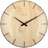 Paiement sécurisé NeXtime Horloge Murale Dôme En Bois De Bordure Ø 35 Cm Brun Clair – Horloge Murale 10