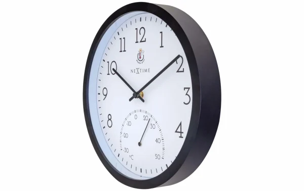 livraison la plus rapide NeXtime Horloge De Jardin Marigold Ø 30.2 Cm, Noir – Horloge Murale 4