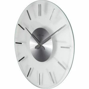 en ligne officielle NeXtime Horloge Murale Stripe 2631 Ø 26 Cm Transparent – Horloge Murale 7