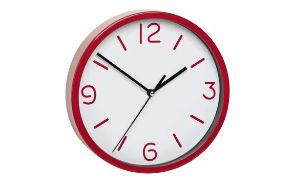 guranteed de qualité TFA Dostmann Horloge Murale Analogique Ø 20 Cm, Rouge Foncé – Horloge Murale 1