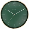 NeXtime Horloge Murale Essentiel Vert Forêt Ø 34 Cm Doré/Vert – Horloge Murale Achat 11