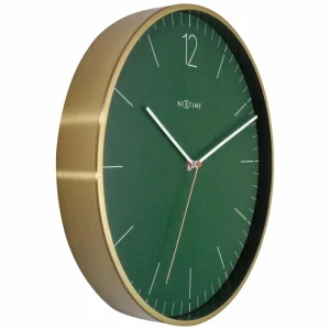 NeXtime Horloge Murale Essentiel Vert Forêt Ø 34 Cm Doré/Vert – Horloge Murale Achat 9