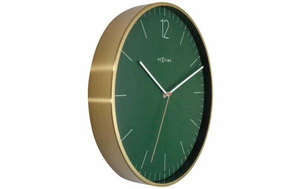 NeXtime Horloge Murale Essentiel Vert Forêt Ø 34 Cm Doré/Vert – Horloge Murale Achat 4