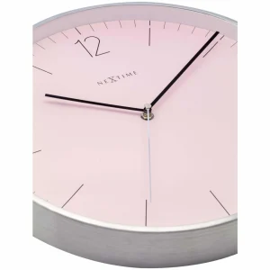 grossiste NeXtime Horloge Murale Essentiel Ø 34 Cm Argenté/Rose – Horloge Murale 7