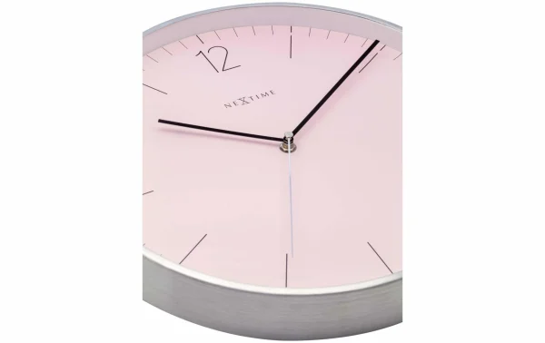 grossiste NeXtime Horloge Murale Essentiel Ø 34 Cm Argenté/Rose – Horloge Murale 3