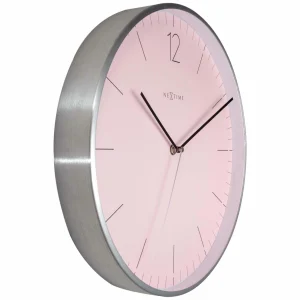 grossiste NeXtime Horloge Murale Essentiel Ø 34 Cm Argenté/Rose – Horloge Murale 9