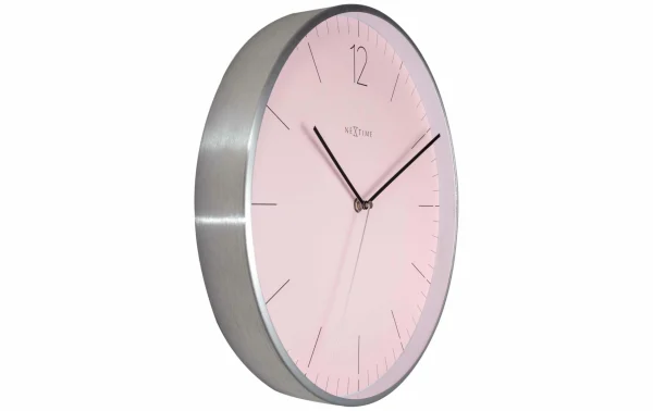 grossiste NeXtime Horloge Murale Essentiel Ø 34 Cm Argenté/Rose – Horloge Murale 4