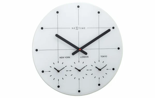 grande popularité NeXtime Horloge Murale Big City Ø 43 Cm, Blanc – Horloge Murale 1