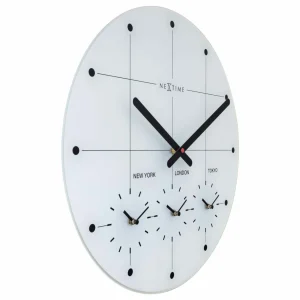 grande popularité NeXtime Horloge Murale Big City Ø 43 Cm, Blanc – Horloge Murale 7