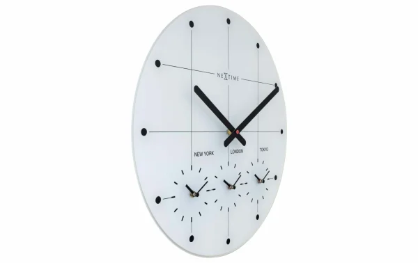 grande popularité NeXtime Horloge Murale Big City Ø 43 Cm, Blanc – Horloge Murale 3