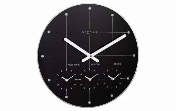 NeXtime Horloge Murale Big City Ø 43 Cm, Noir – Horloge Murale comparez les prix 1