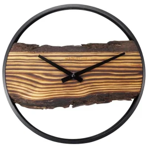 soldes en ligne NeXtime Horloge Murale Grande Forêt Ø 45 Cm, Brun – Horloge Murale 7