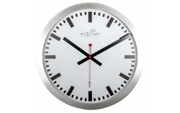 NeXtime Horloge Murale Station RCC Ø 35 Cm Blanc – Horloge Murale grande qualité 1