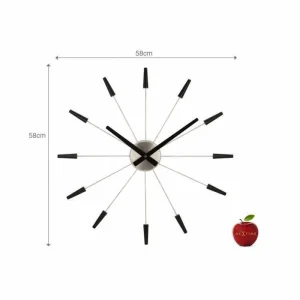 NeXtime Horloge Murale Fiche Inn Ø 58 Cm Noir – Horloge Murale jusqu'à 7