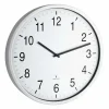 prix le plus bas TFA Dostmann Horloge Murale Radio XXL Ø 50 Cm, Blanc/Argenté – Horloge Murale 8