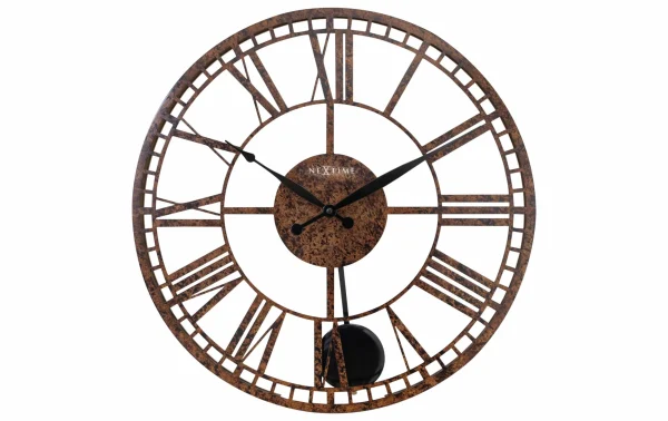 à prix d'occasion NeXtime Horloge Murale London Brun Rouille, 50 Cm – Horloge Murale 1