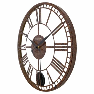 à prix d'occasion NeXtime Horloge Murale London Brun Rouille, 50 Cm – Horloge Murale 9