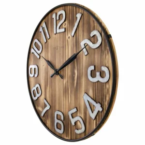 NeXtime Horloge Murale Aberdeen Bois / Métal, 50 Cm – Horloge Murale marques pas cher 7