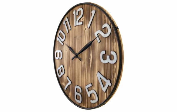 NeXtime Horloge Murale Aberdeen Bois / Métal, 50 Cm – Horloge Murale marques pas cher 3