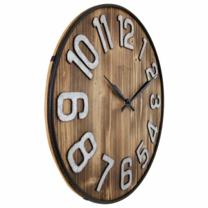 NeXtime Horloge Murale Aberdeen Bois / Métal, 50 Cm – Horloge Murale marques pas cher 9