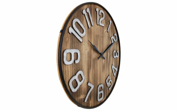 NeXtime Horloge Murale Aberdeen Bois / Métal, 50 Cm – Horloge Murale marques pas cher 4