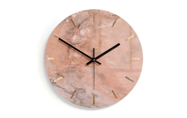 Trenddeko Horloge Murale Marbre 06 Ø 30 Cm, Verre – Horloge Murale Distributeur Officiel 1